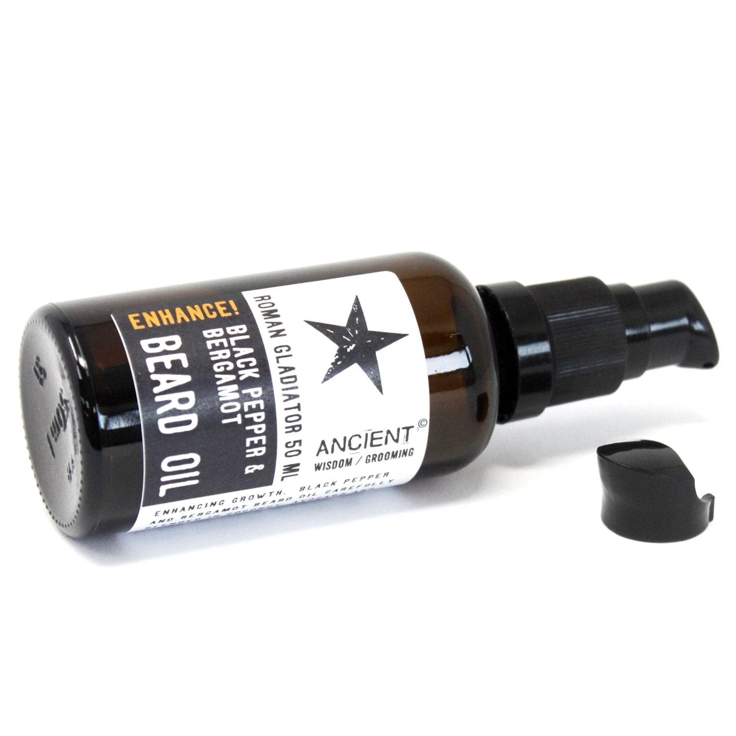 Roman Gladiator 50ml Beard Oil with Black Pepper and Bergamot Apricot and Argan Oils and Vitamin E by AW Dropship UK