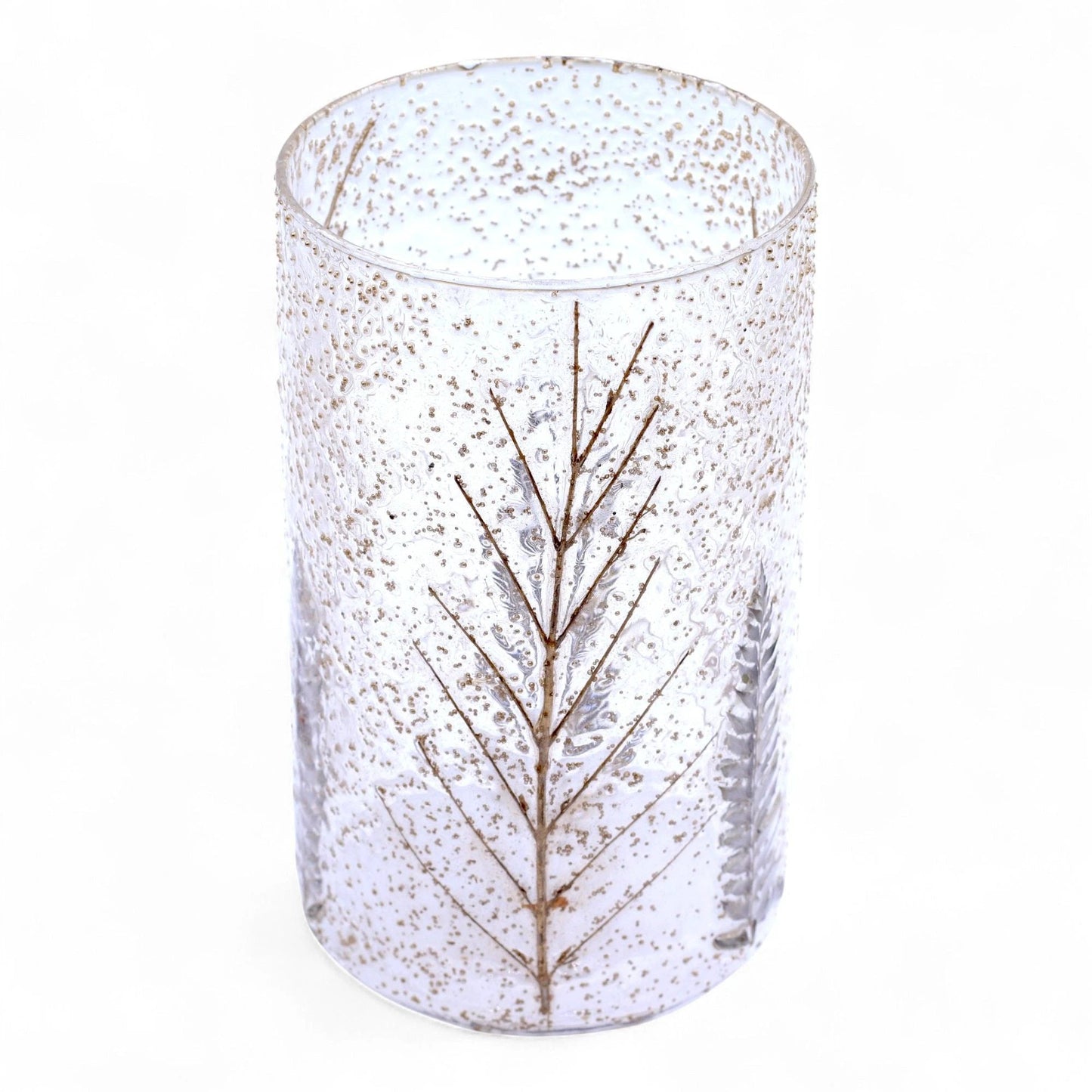 Natural Floral Glass - Tall Vase Candle Holder - Pino - (19x11cm) by AW Dropship UK