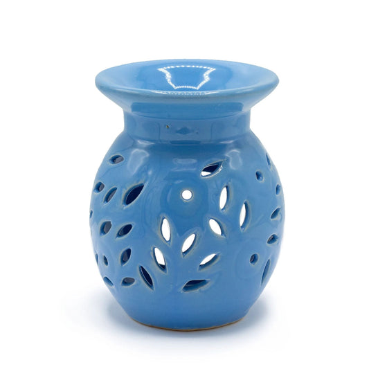 Floral Oil Burner - Blue by AW Dropship UK