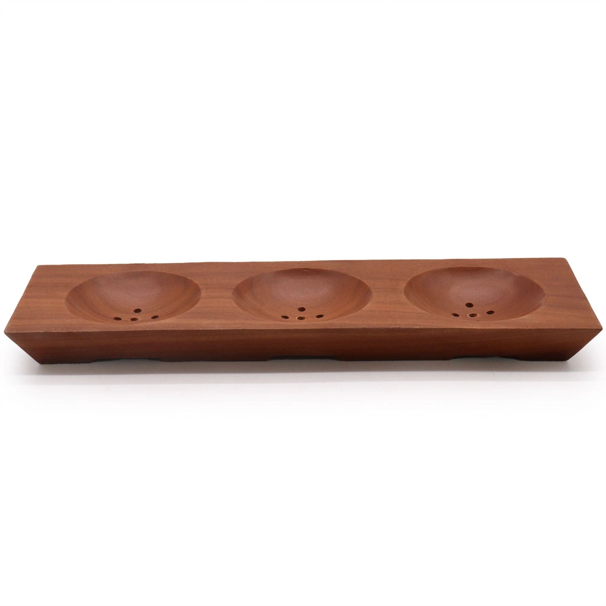 Three Bay Mahogany Soap Dish by AW Dropship UK
