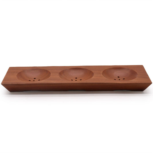 Three Bay Mahogany Soap Dish by AW Dropship UK
