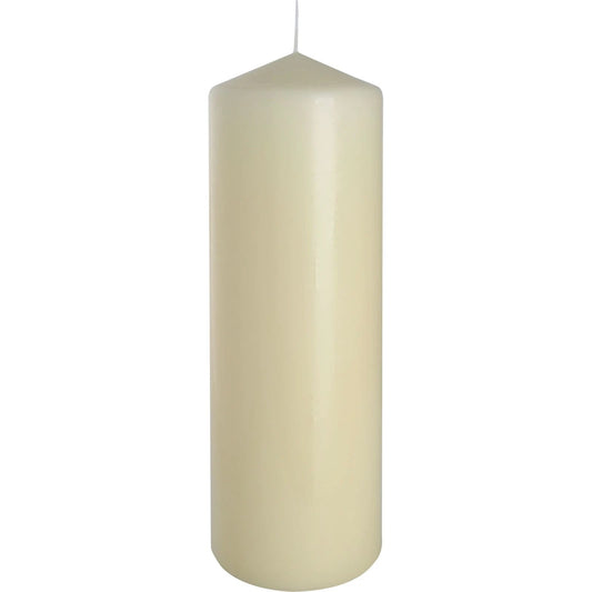 Pillar Candle 80x250mm - Ivory by AW Dropship UK