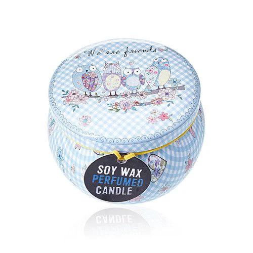 Art Tin Candle - Assorted Design - Friendly Messages - Parma Violet by AW Dropship UK