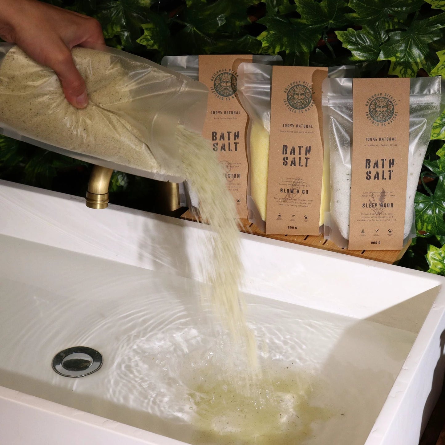 Greenman Rituals Menthol Aromatherapy Epsom Bath Salt – Recovery by AW Dropship UK