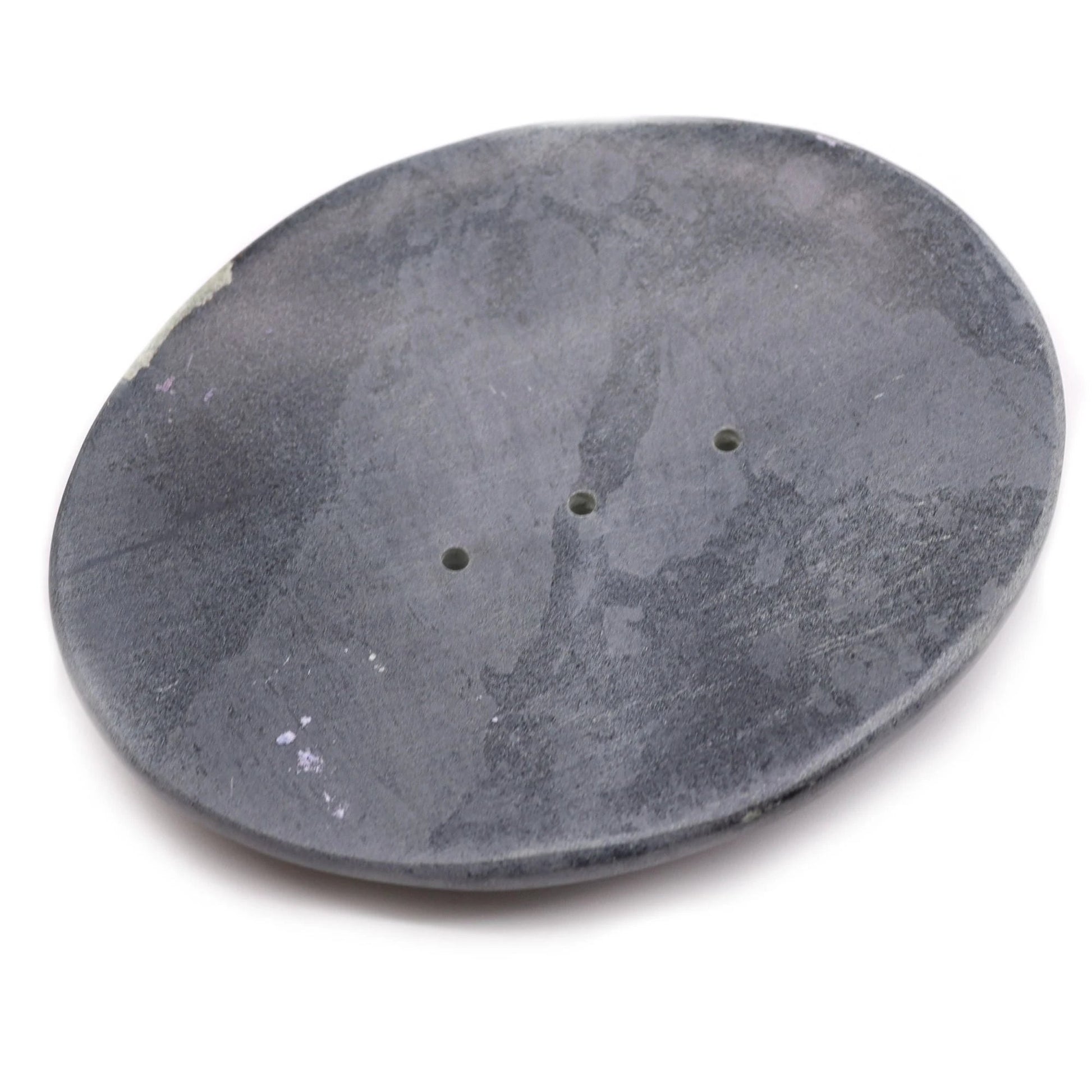 Grey Soapstone Soap Dish 10x12cm- Classic Oval by AW Dropship UK