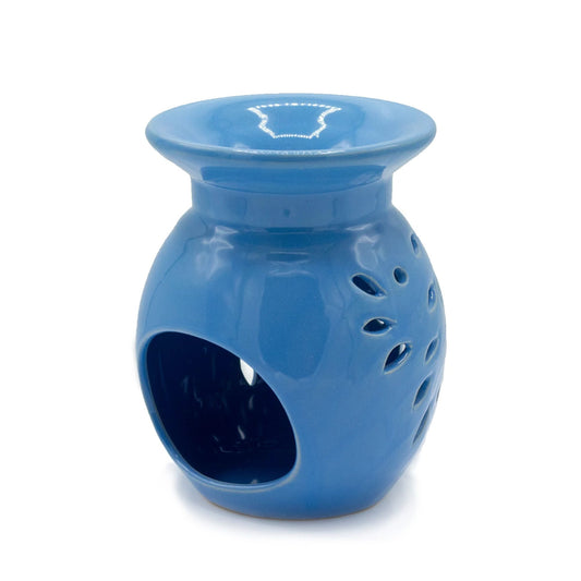 Floral Oil Burner - Blue by AW Dropship UK