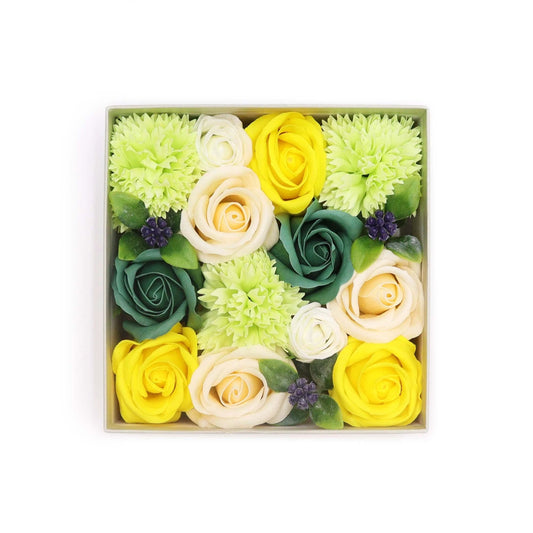 Square Box - Spring Celibrations - Yellow & Greens by AW Dropship UK