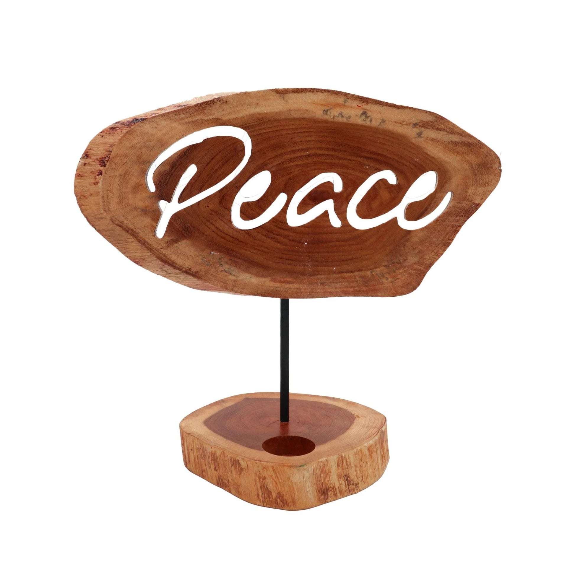 Candle Holder Sign - Peace by AW Dropship UK