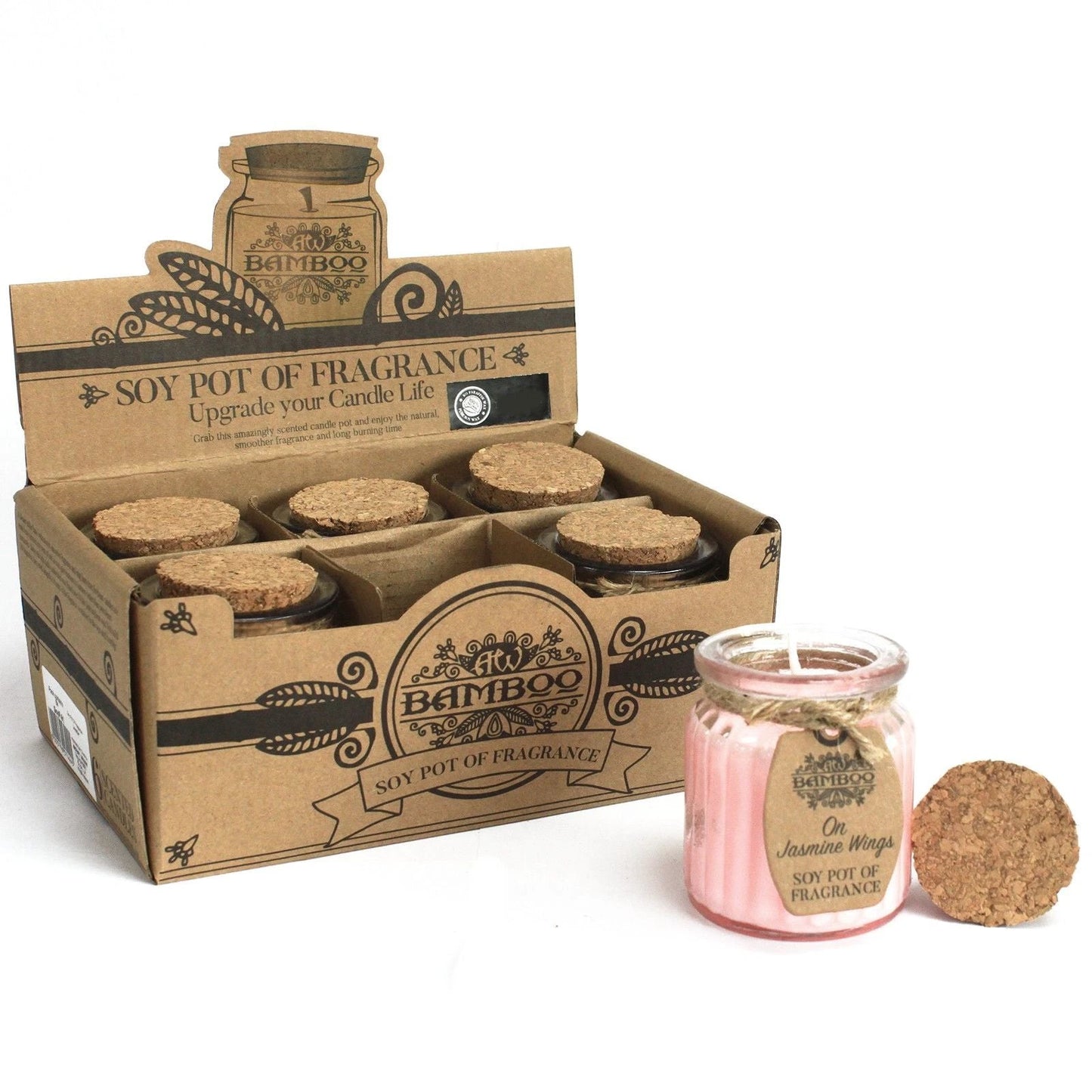 On Jasmine Wings Soy Pot of Fragrance Candles by AW Dropship UK