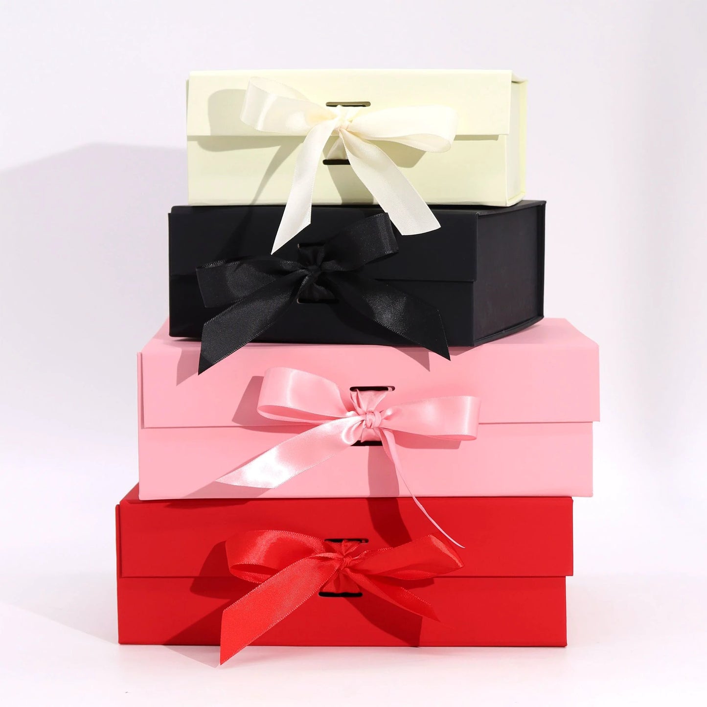 Flat Pack Gift Box - Medium Square (20x18.2x8cm) - Pink by AW Dropship UK