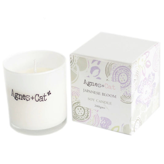 Agnes + Cat Votive Candle - Japanese Bloom by AW Dropship UK