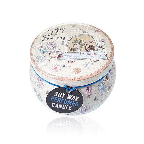 Art Tin Candle - Assorted Design - Friendly Messages - Parma Violet by AW Dropship UK