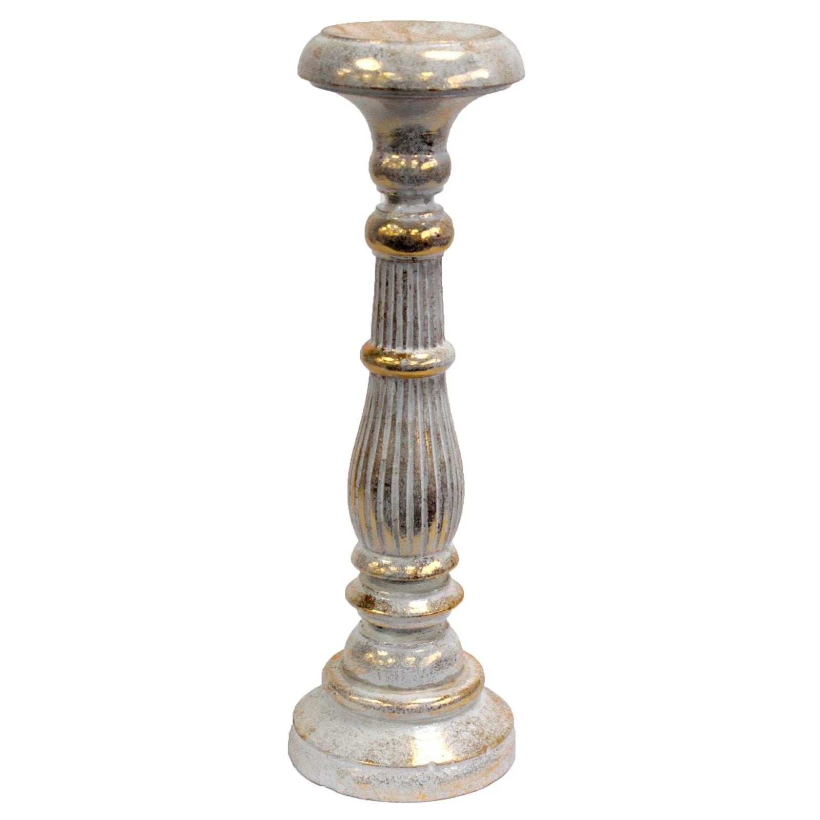 Large Candle Stand - White Gold by AW Dropship UK