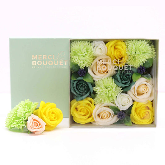 Square Box - Spring Celibrations - Yellow & Greens by AW Dropship UK