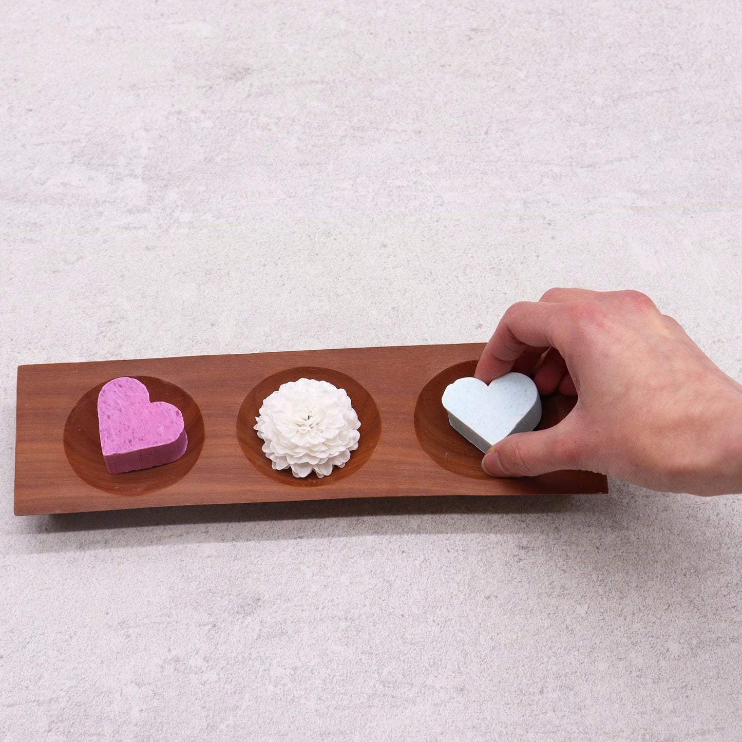 Three Bay Mahogany Soap Dish by AW Dropship UK