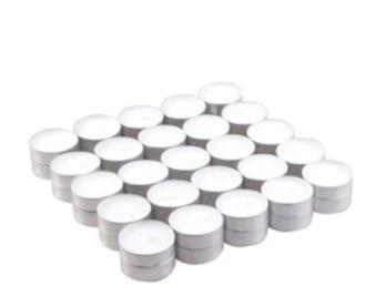 50x Unscented Tealight (4hr) by AW Dropship UK