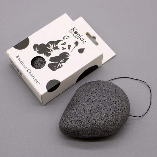 Teardrop Konjac Sponge - Bamboo Charcoal - Anti-bacterial by AW Dropship UK