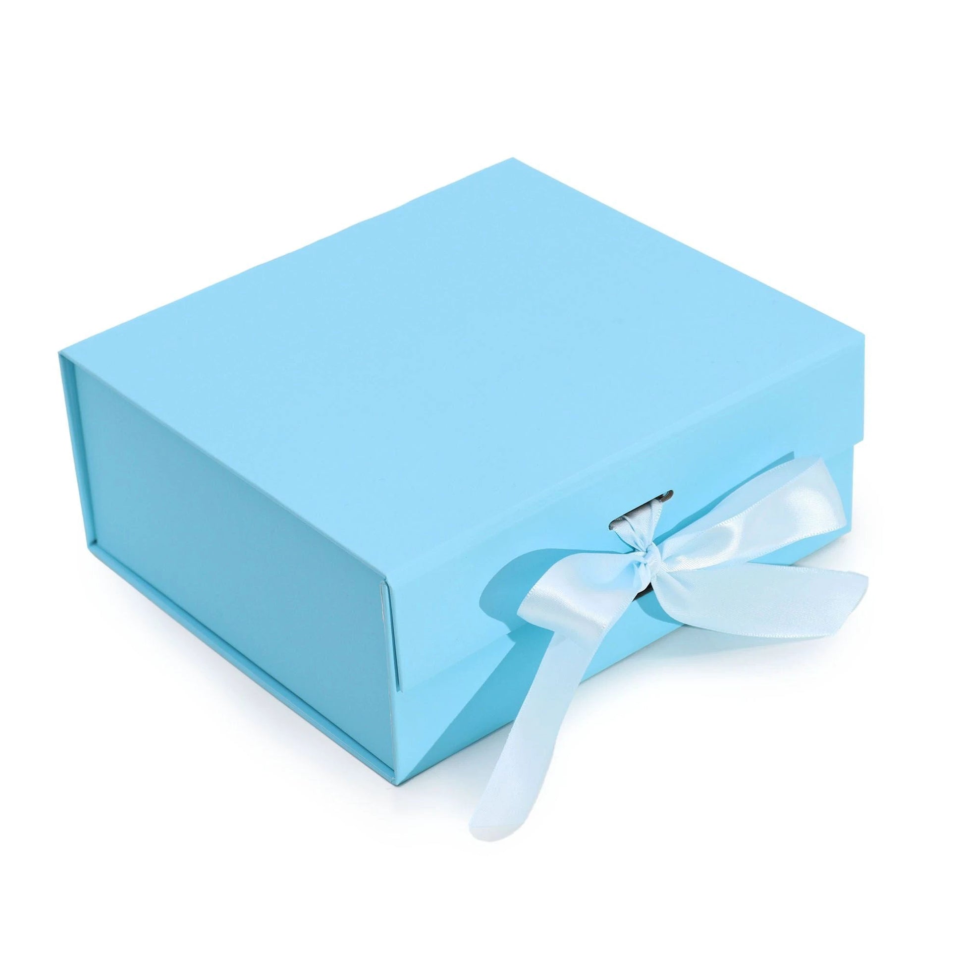 Flat Pack Gift Box - Medium Square (20x18.2x8cm) - Baby Blue by AW Dropship UK