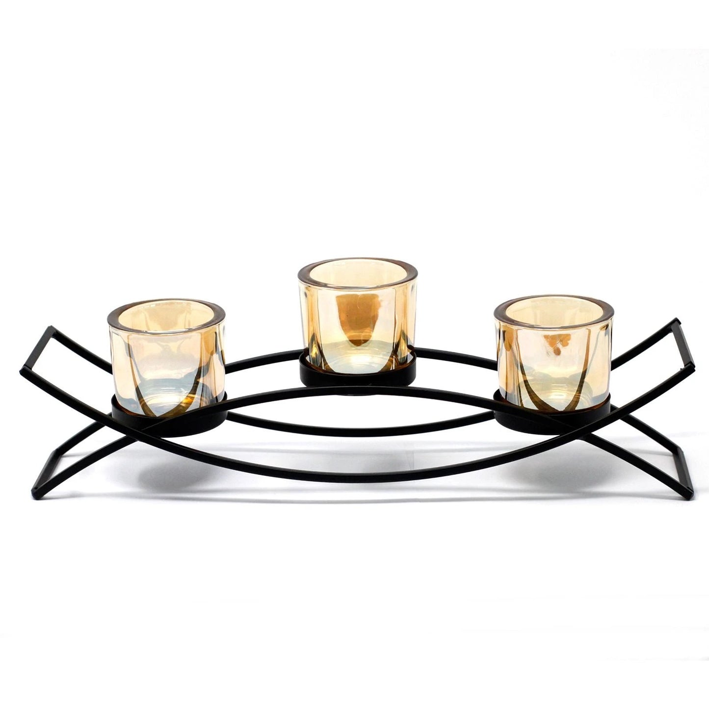 Centrepiece Iron Votive Candle Holder - 3 Cup Silhouette by AW Dropship UK