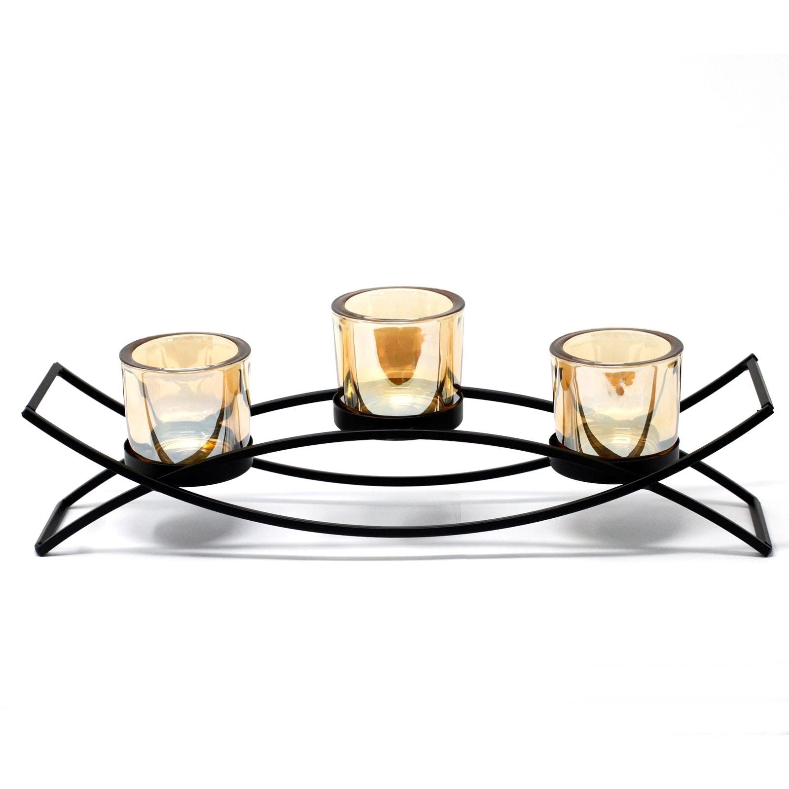 Centrepiece Iron Votive Candle Holder - 3 Cup Silhouette by AW Dropship UK
