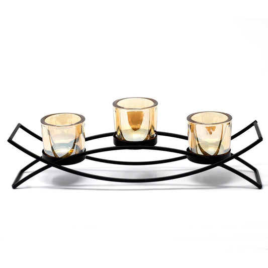 Centrepiece Iron Votive Candle Holder - 3 Cup Silhouette by AW Dropship UK