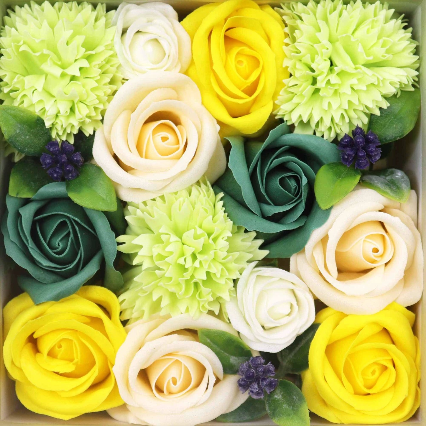 Square Box - Spring Celibrations - Yellow & Greens by AW Dropship UK