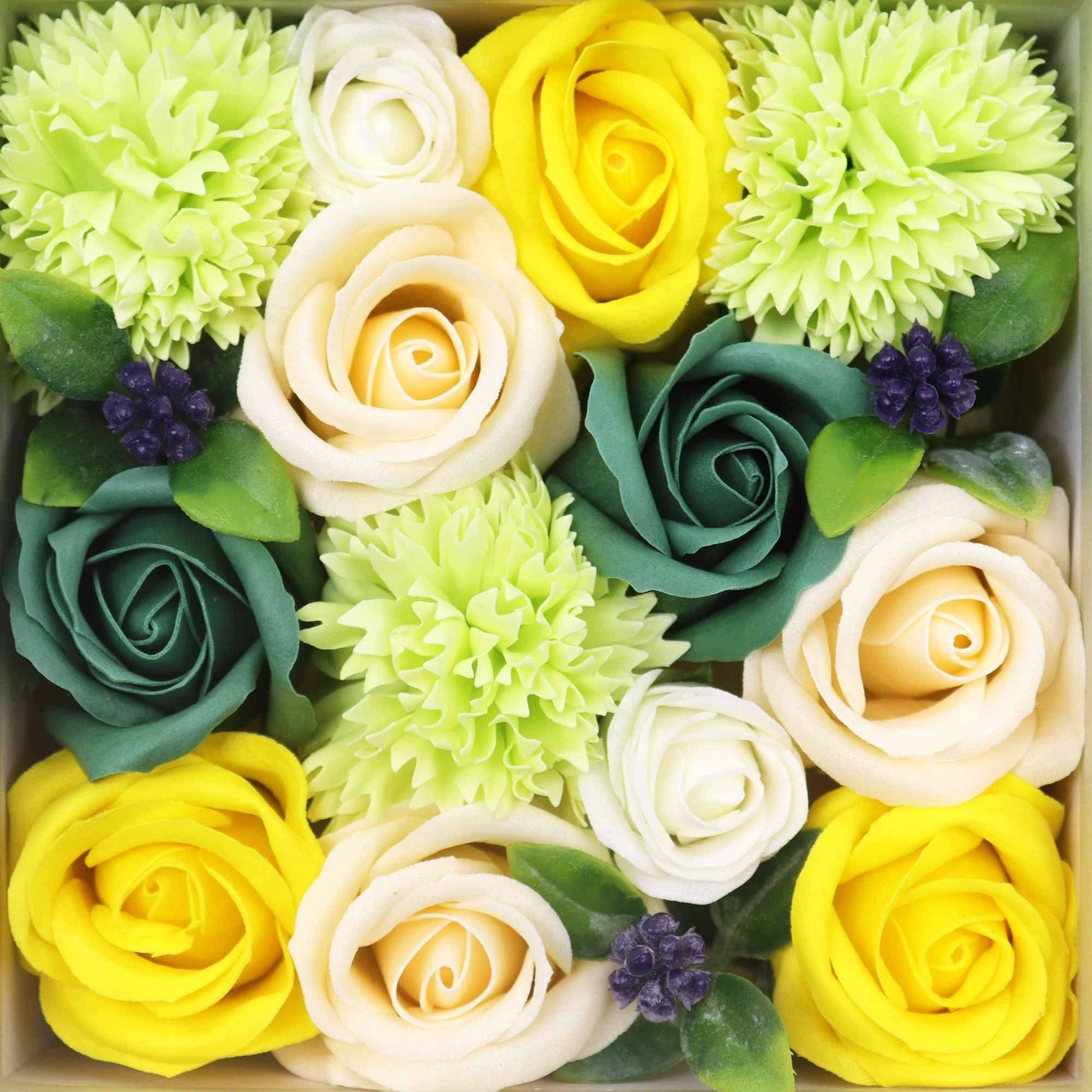 Square Box - Spring Celibrations - Yellow & Greens by AW Dropship UK