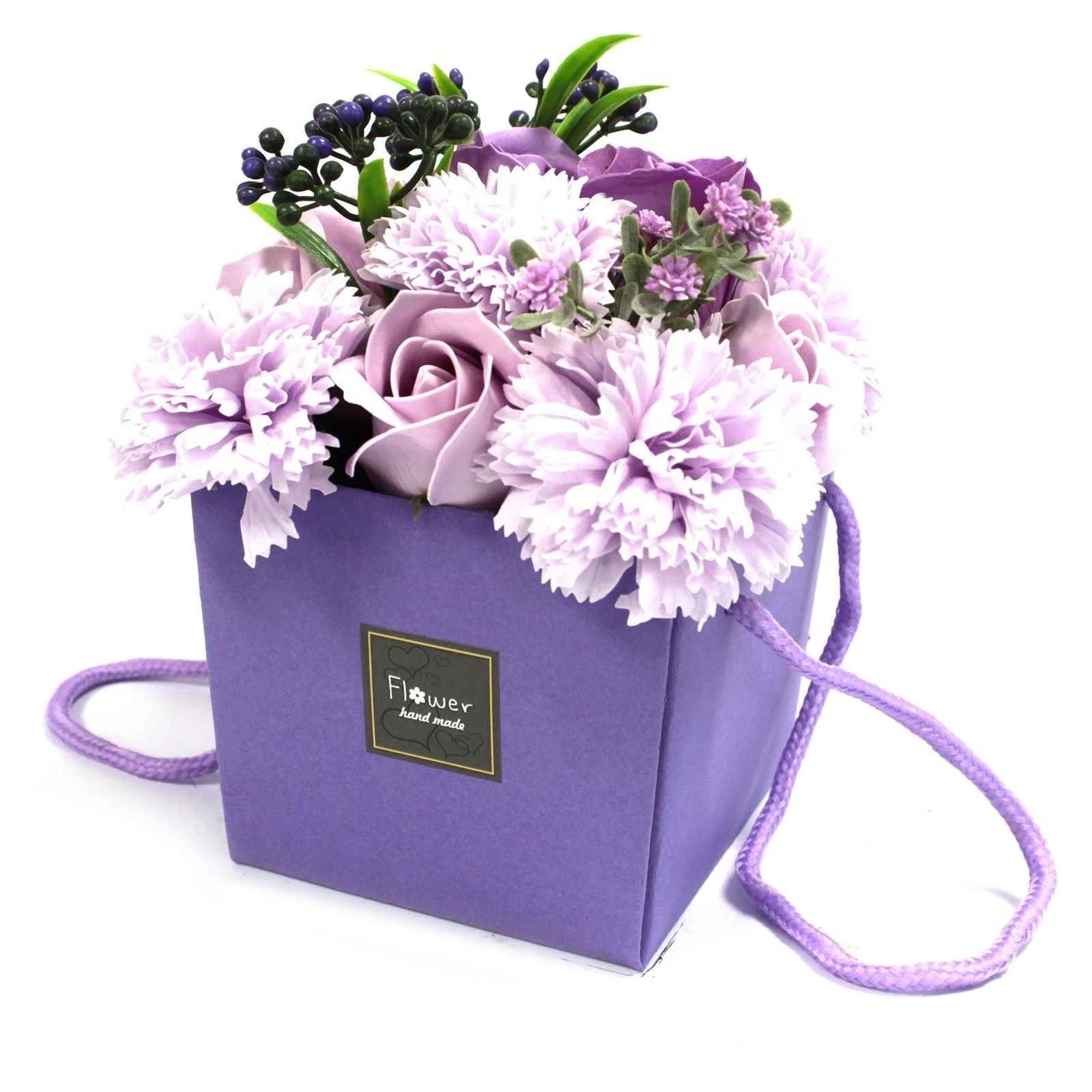 Luxury Soap Flower Bouquet – Lavender Rose & Carnation