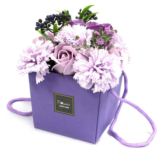 Luxury Soap Flower Bouquet – Lavender Rose & Carnation