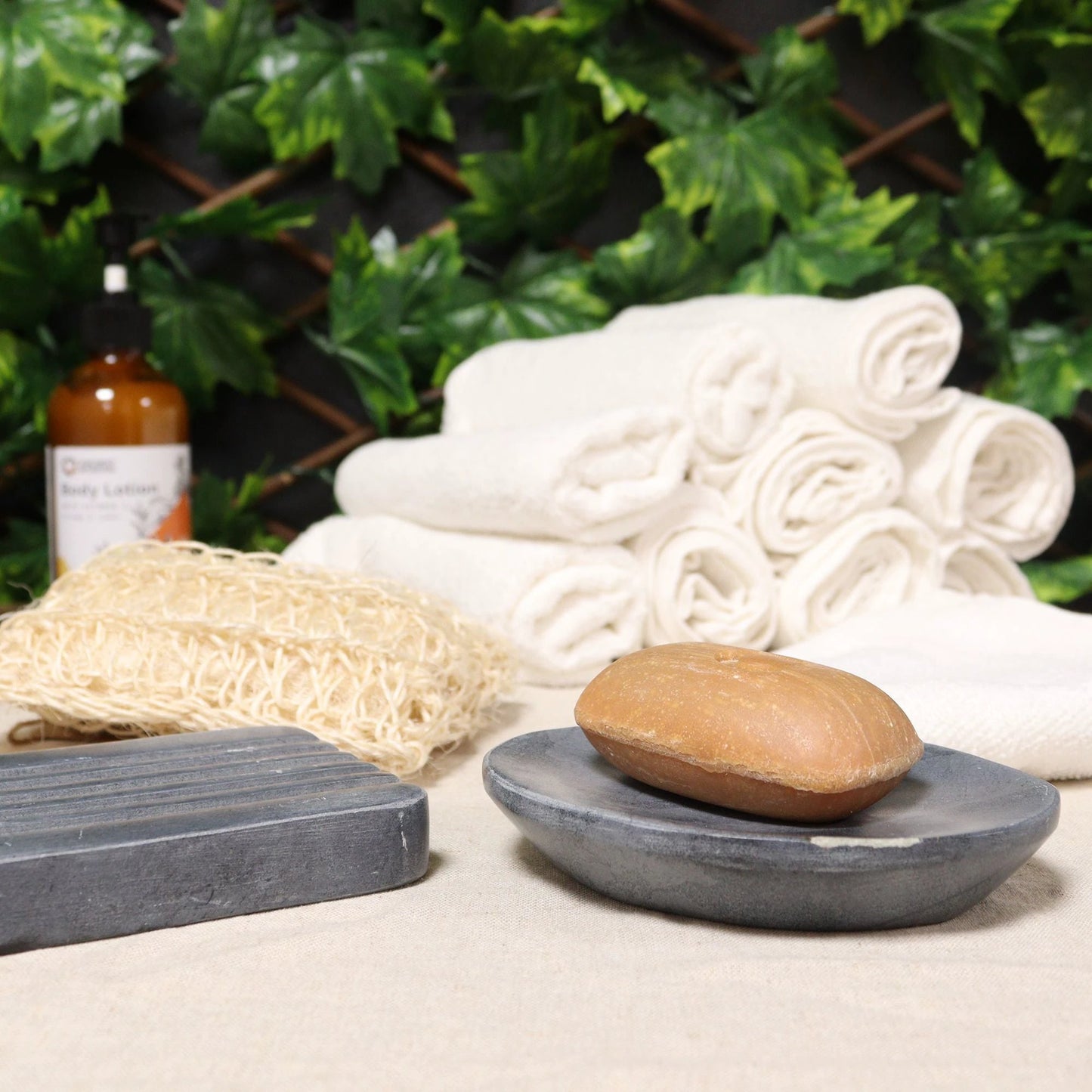 Grey Soapstone Soap Dish 10x12cm- Classic Oval by AW Dropship UK