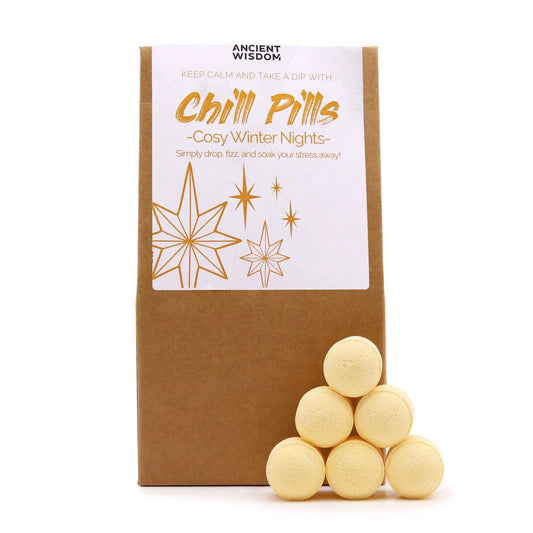 Chill Pills Bath Bomb Gift Pack 350g Cosy Winter Nights With Cinnamon And Clove Scent by AW Dropship UK