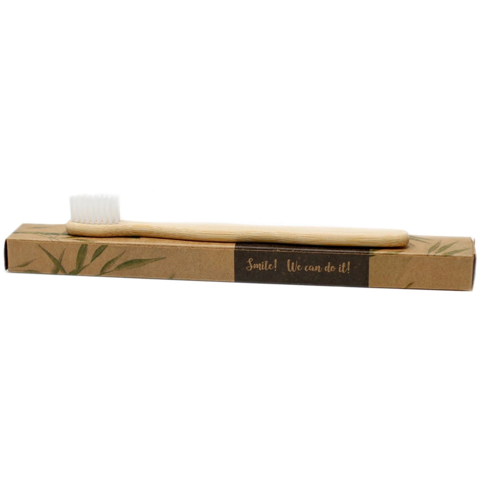 Bamboo Toothbrush - White - Family Pack of 4 - Med Soft by AW Dropship UK