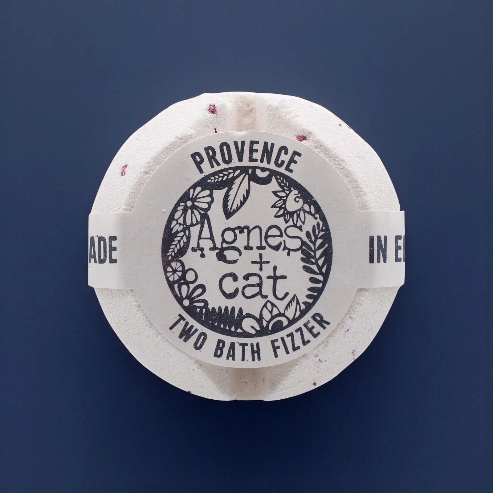 Agnes And Cat Bath Fizzer Provence Luxury Handcrafted Bath Fizzer With Coconut Oil Small Batch Sheffield Studio by AW Dropship UK