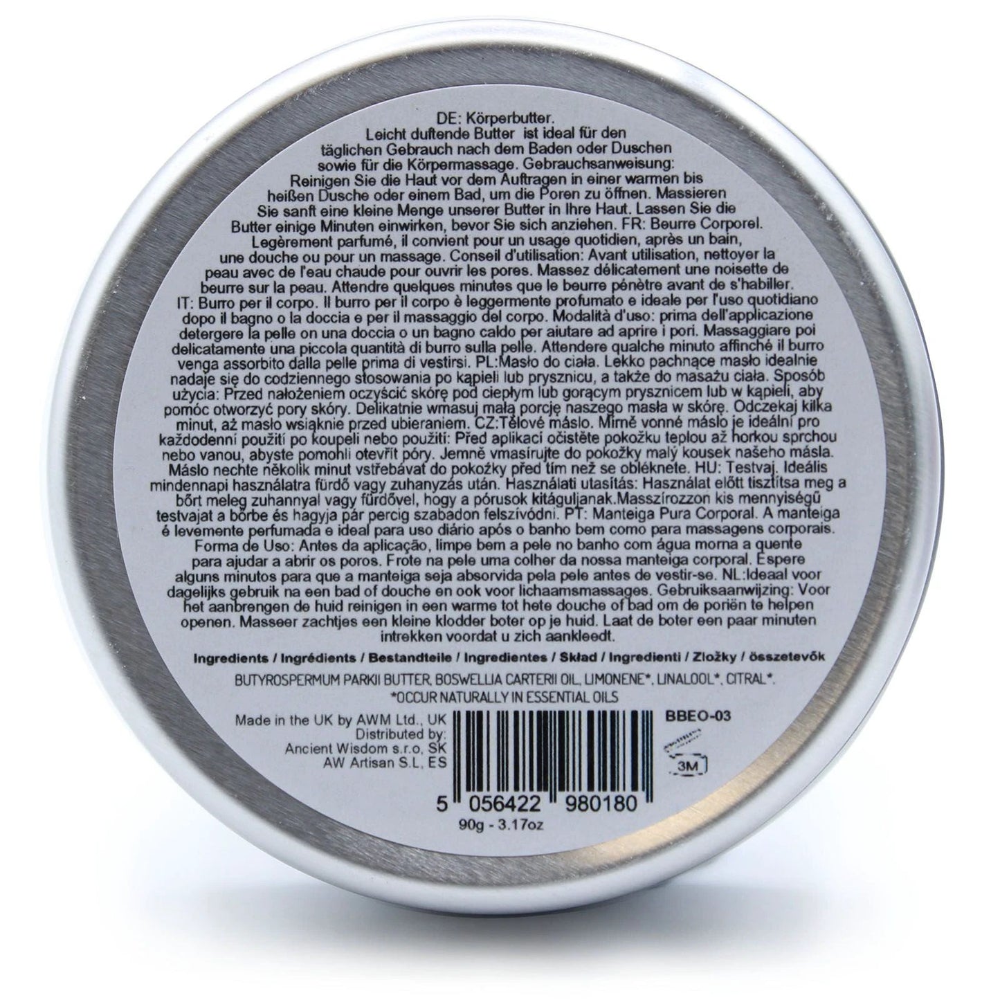 Aromatherapy Shea Body Butter 90g - Frankincense by AW Dropship UK