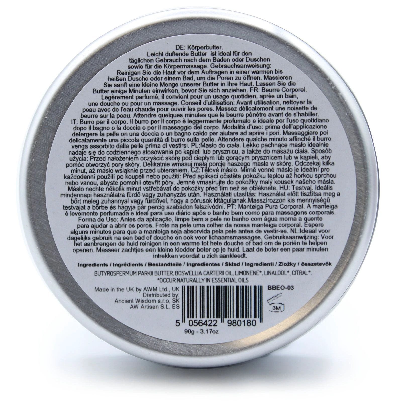 Aromatherapy Shea Body Butter 90g - Frankincense by AW Dropship UK