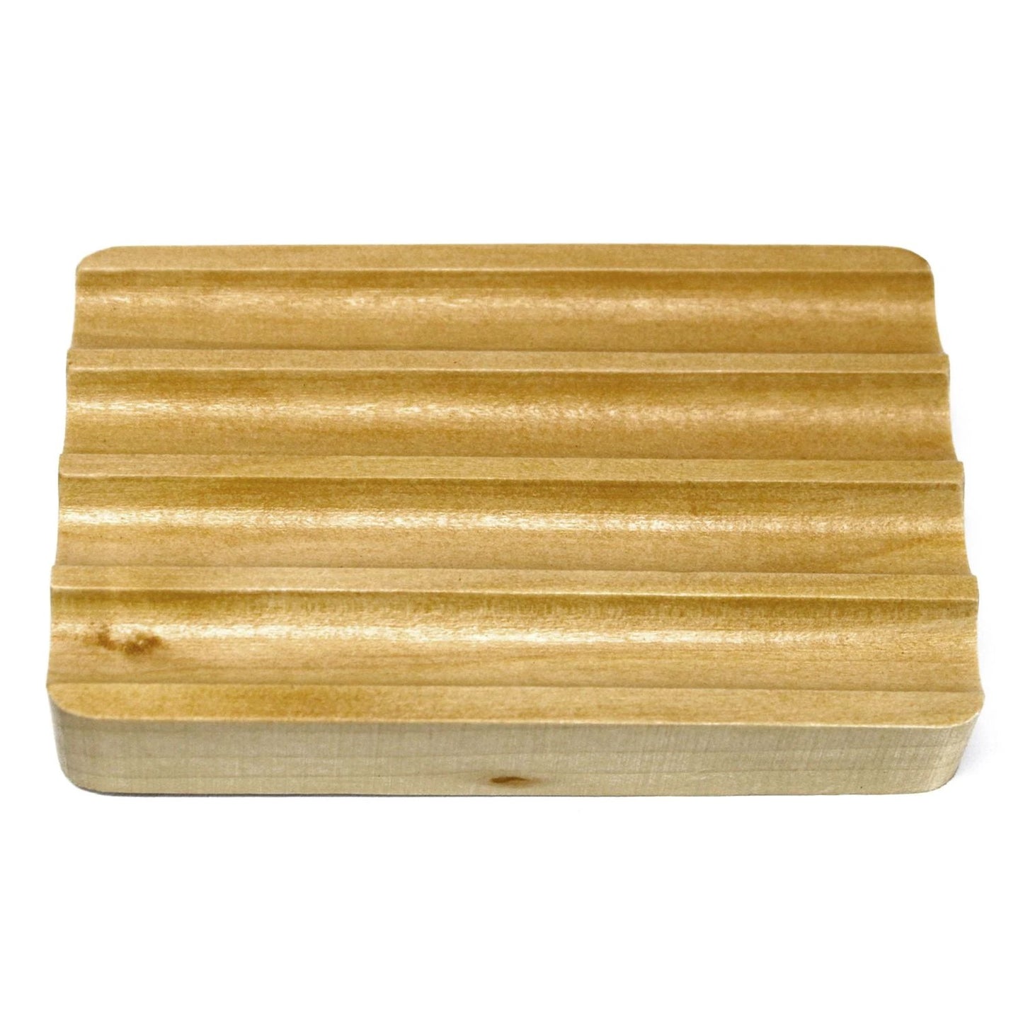 Hemu Wood Soap Dish - Corrugated by AW Dropship UK