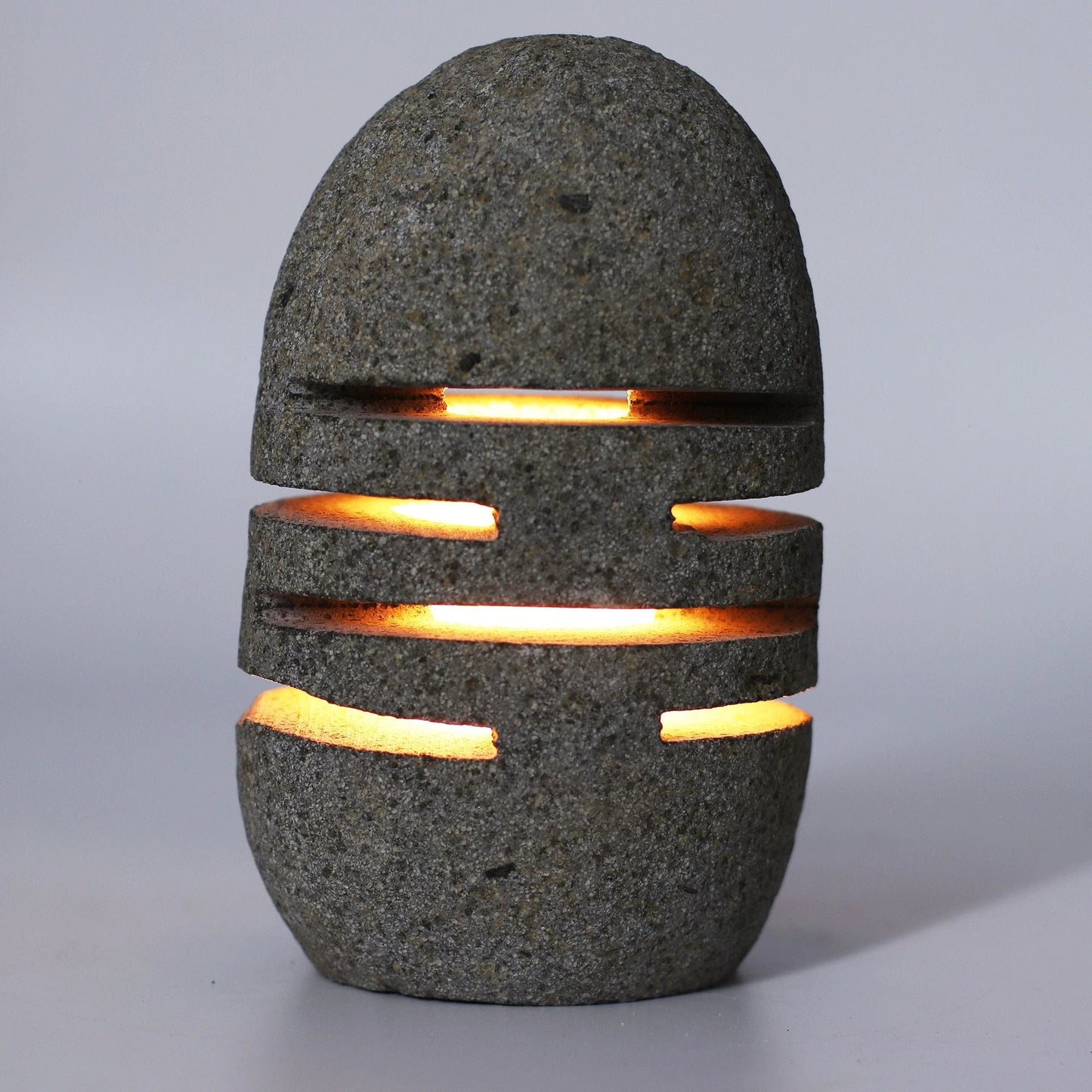 Natural Riverstone Candle Holder - Standing Stone Cut by AW Dropship UK