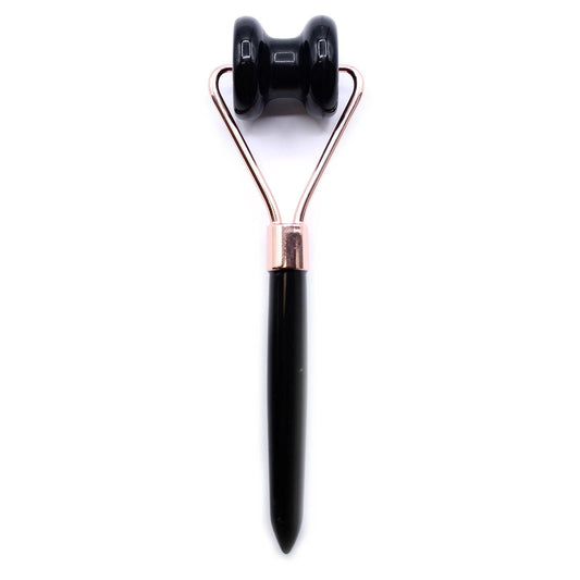 Gemstone Jawline Roller - Black Obsidian by AW Dropship UK