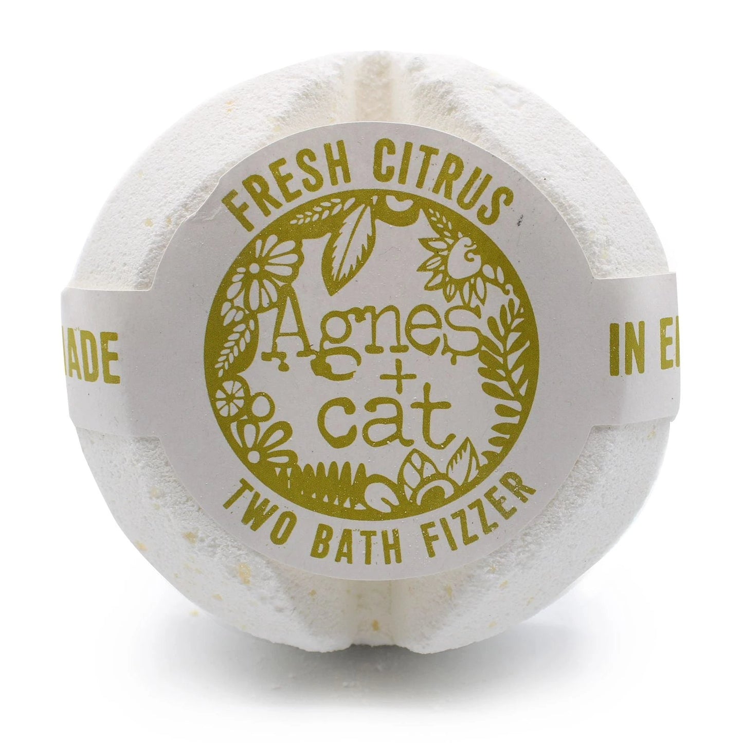 Agnes And Cat Bath Fizzer Fresh Citrus Handcrafted With Pure Essential Oils From Sheffield by AW Dropship UK
