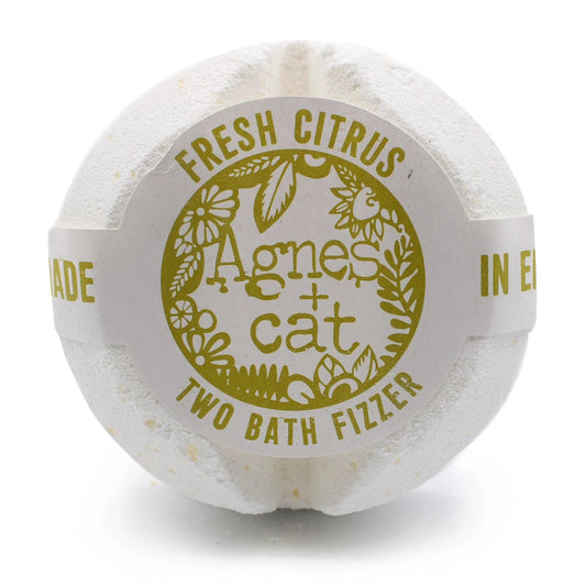 Agnes And Cat Bath Fizzer Fresh Citrus Handcrafted With Pure Essential Oils From Sheffield by AW Dropship UK