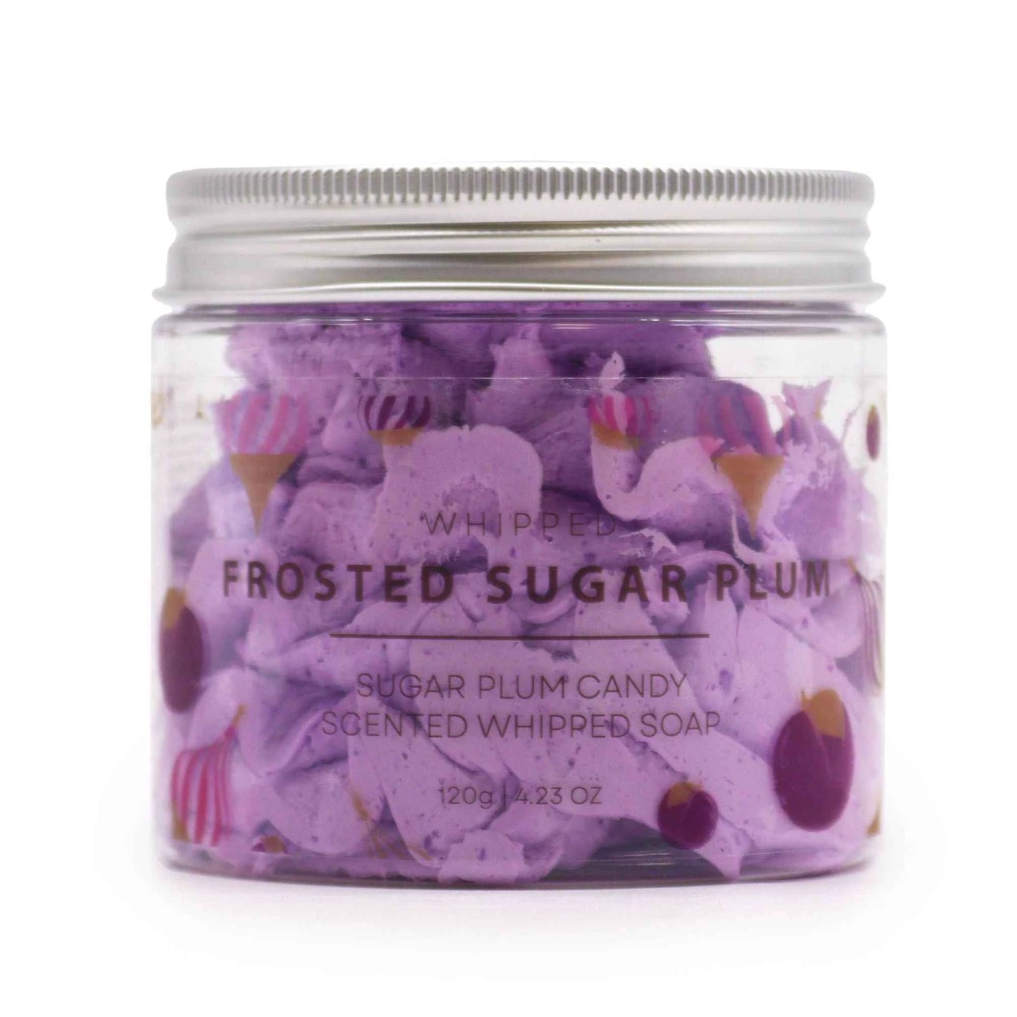 Frosted Sugar Plum Whipped Soap 120g – Luxurious Lather