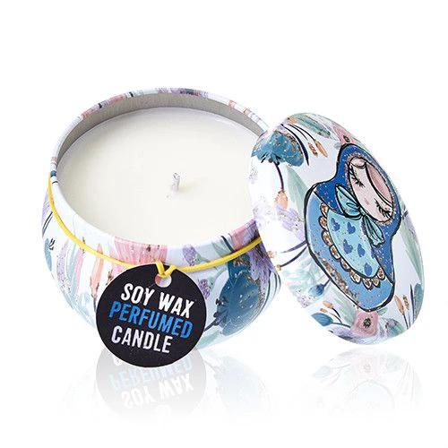 Art Tin Candle - Assorted Design - Russian Dolls - Dolly Blue by AW Dropship UK