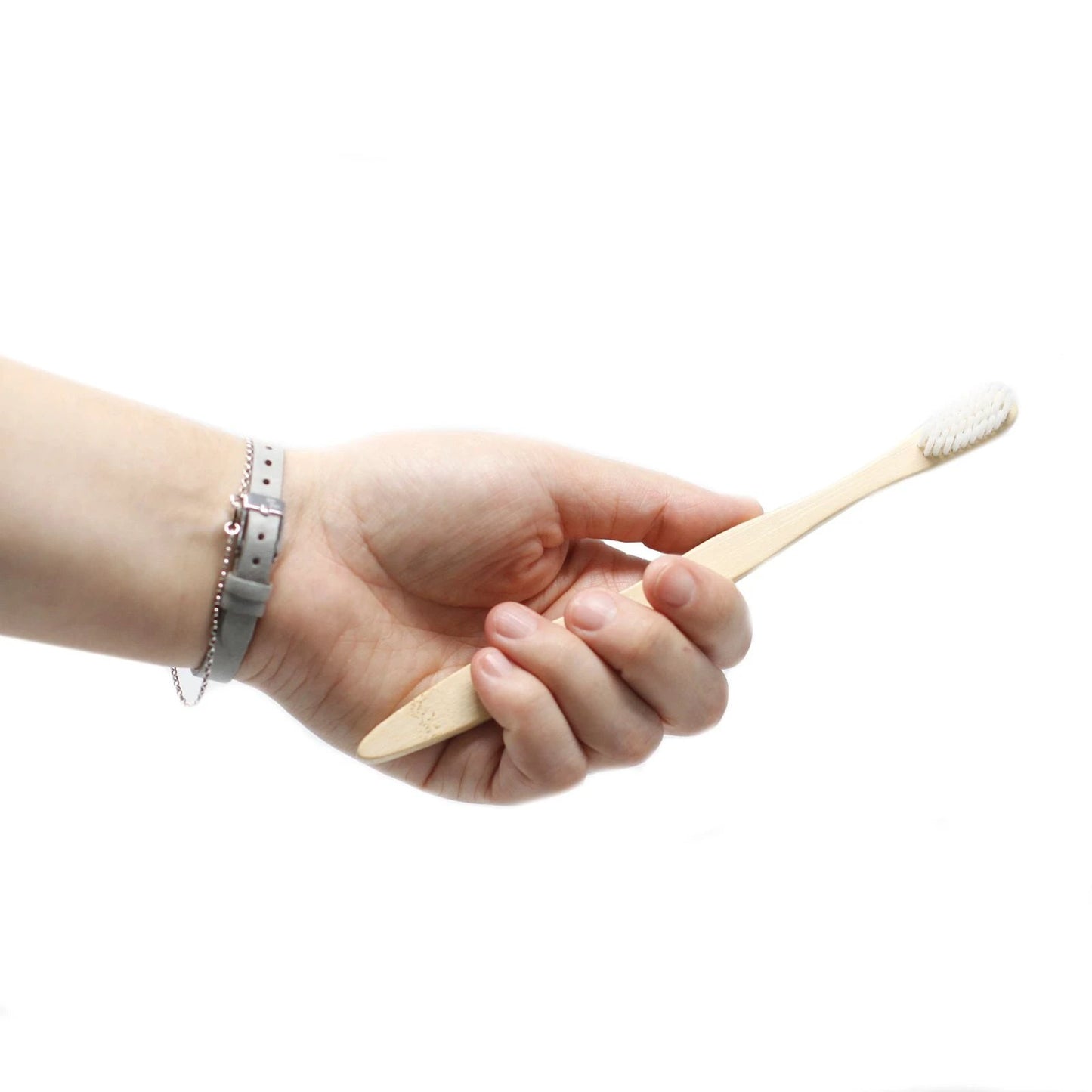 Bamboo Toothbrush - White - Family Pack of 4 - Med Soft by AW Dropship UK
