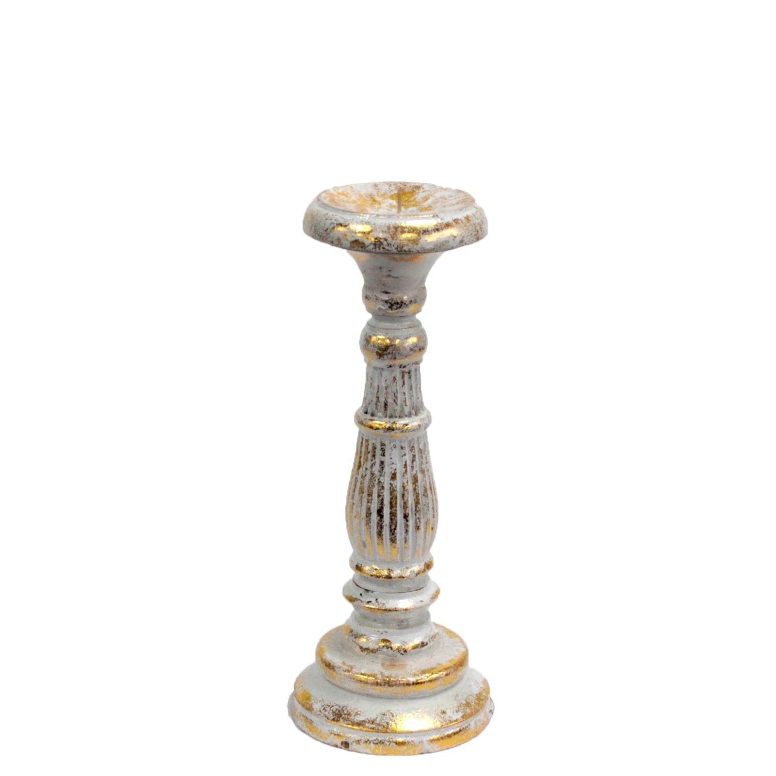 Small Candle Stand - White Gold by AW Dropship UK