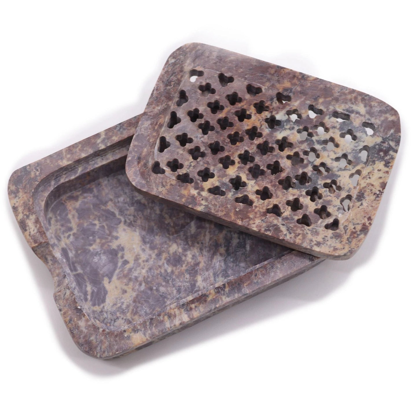 Soapstone Soap Dish & Drainer 11x8cm- Classic Square by AW Dropship UK