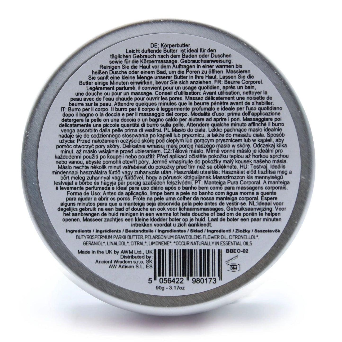 Aromatherapy Shea Body Butter 90g - Geranium by AW Dropship UK
