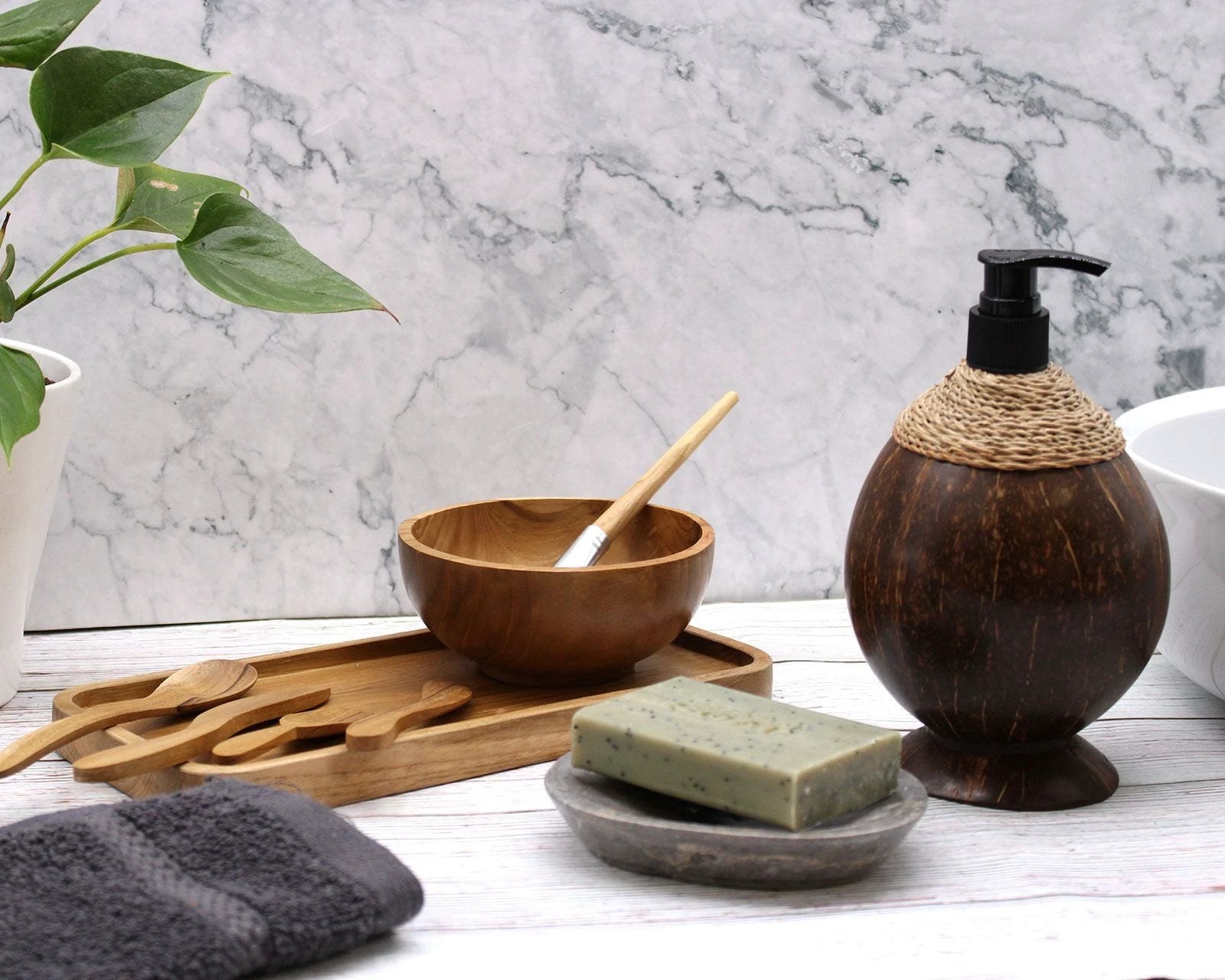 Natural Coconut Soap Dispenser - 150ml by AW Dropship UK
