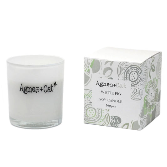 Agnes + Cat Votive Candle - White Fig by AW Dropship UK