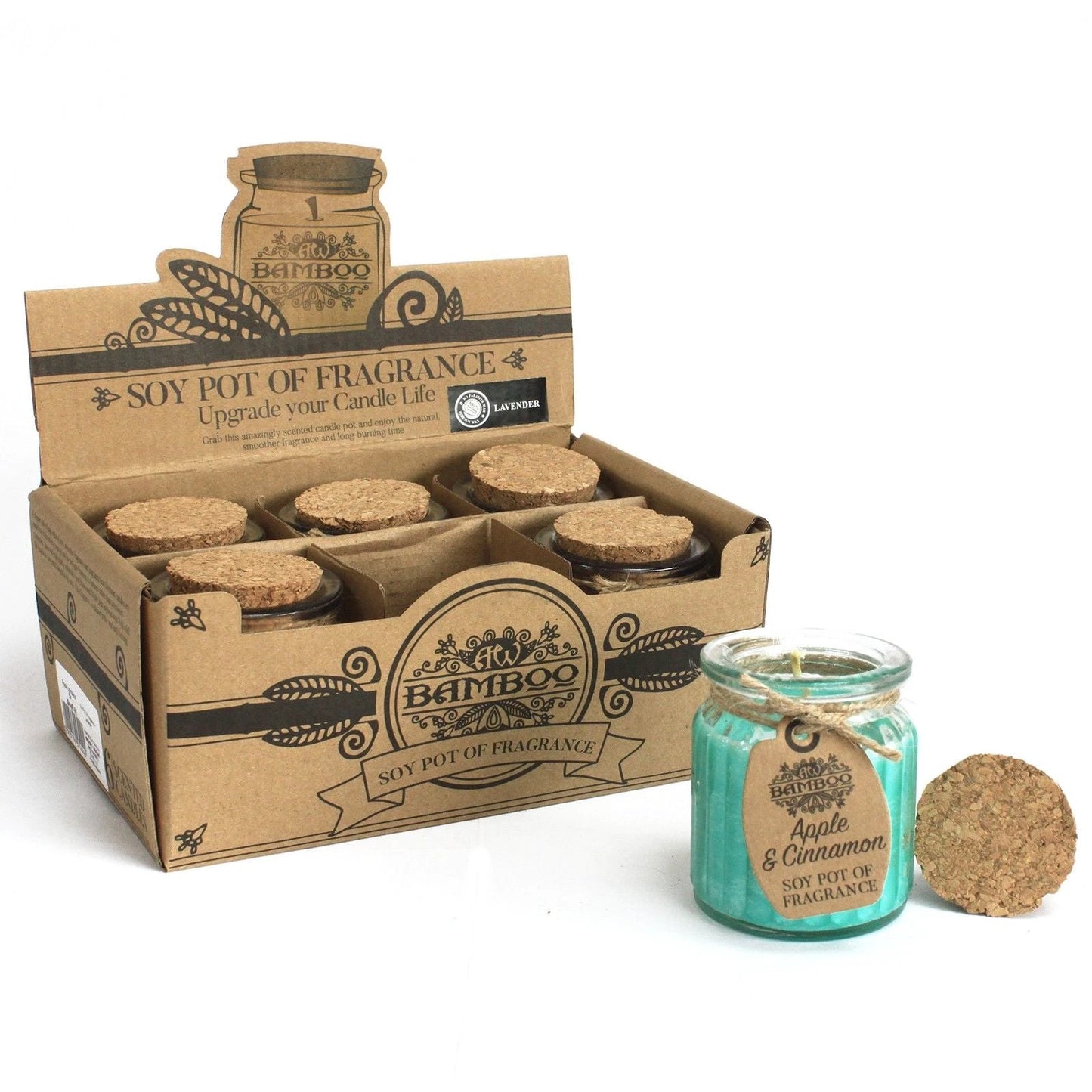 Apple & Cinnamon Soy Pot of Fragrance Candles by AW Dropship UK