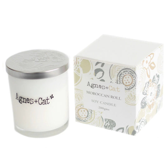 Agnes + Cat Votive Candle - Moroccan Roll by AW Dropship UK